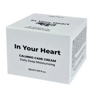In Your Heart Calming Care Cream 50ml – Sensitive Skin Moisturizer with Centella, Heartleaf & Tea Tree | Fragrance-Free Korean Skincare